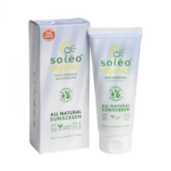 Soléo Organics 日焼け止めクリーム SPF30 顔用80g