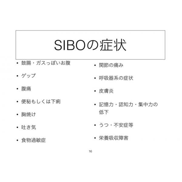 動画セミナー SIBO（シーボ・小腸内異常増殖症候群）対策
